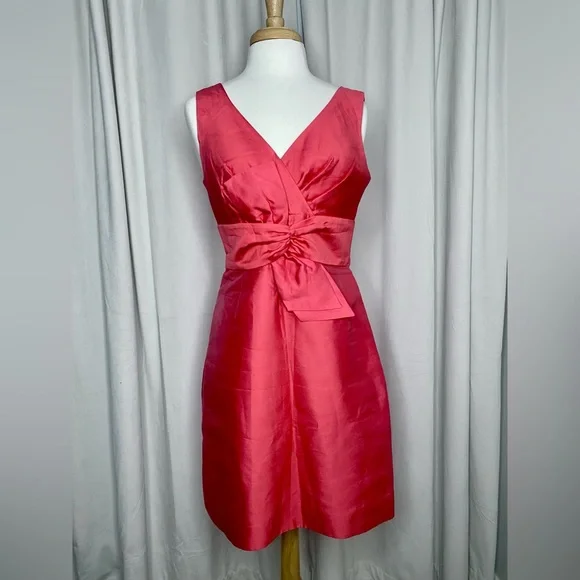 Kate Spade All That Glitters Mina Strawberry Bow Sheath Silk Dress - Picture 2 of 14